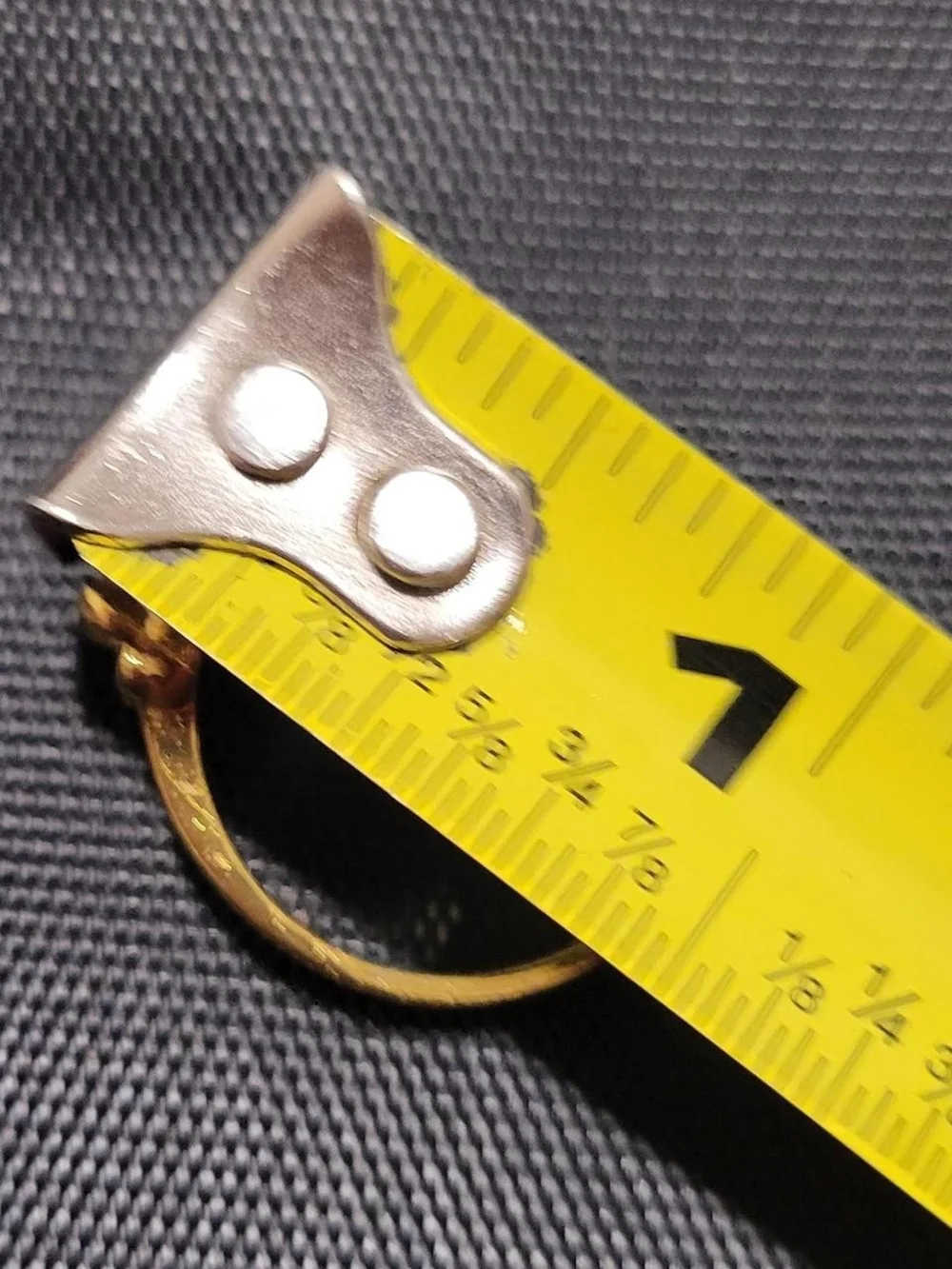 Gold-Tone Ring with Pink Heart Gemstone